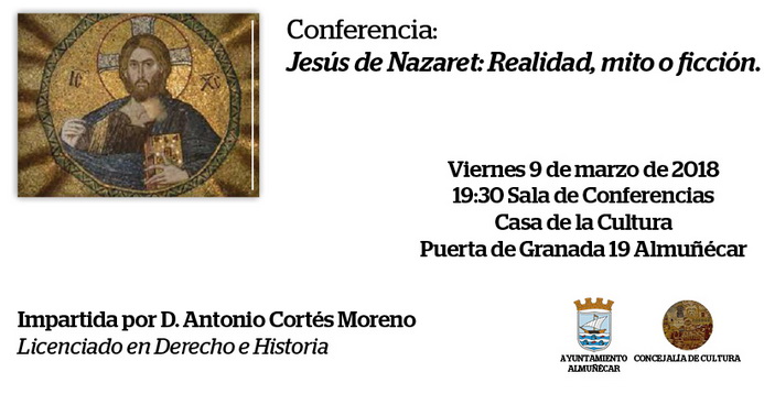 La Casa de la Cultura de Almuñécar acoge este viernes una conferencia sobre Jesús de Nazaret 